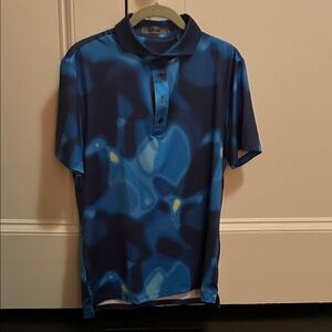 G/FORE Dynamic Blue Patterned Polo